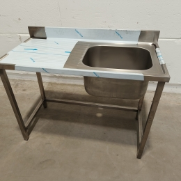 Rvs spoeltafel - 120x60 cm